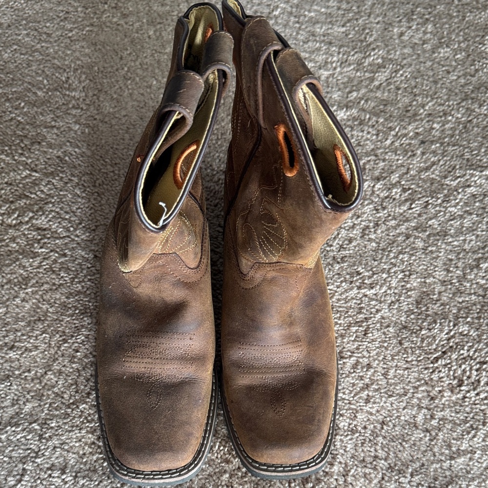 Girl Rustic Brown Western Boots Size 3